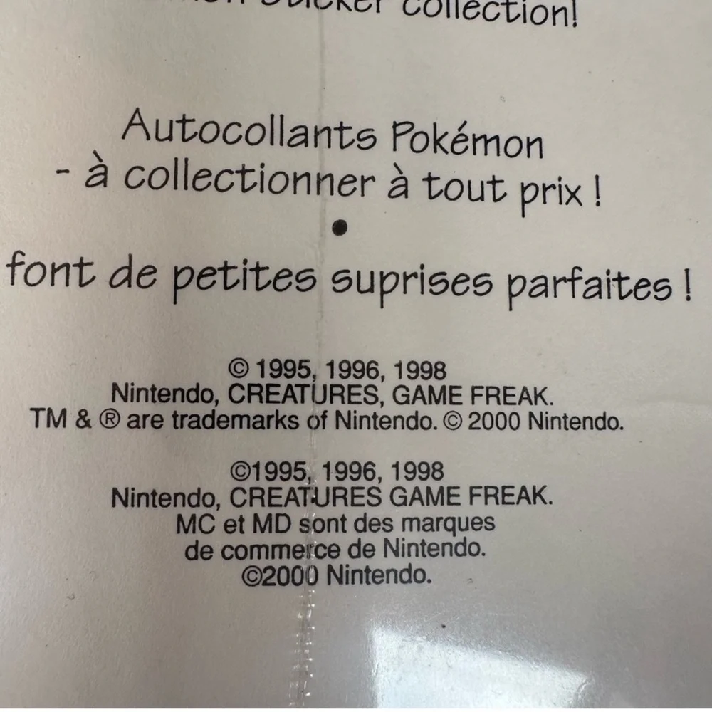 Vintage Pokemon stickers new 2 packs